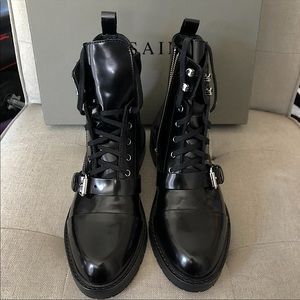 AllSaints Donita Lace Up Combat Women’s Leather Boots US9